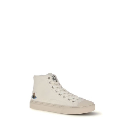 Vivienne Westwood Hvide Bomulds High Top Sneakers