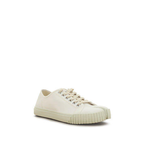Margiela Hvide Lave Sneakers i Bomuld
