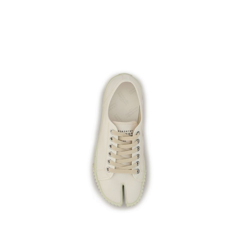 Margiela Hvide Lave Sneakers i Bomuld