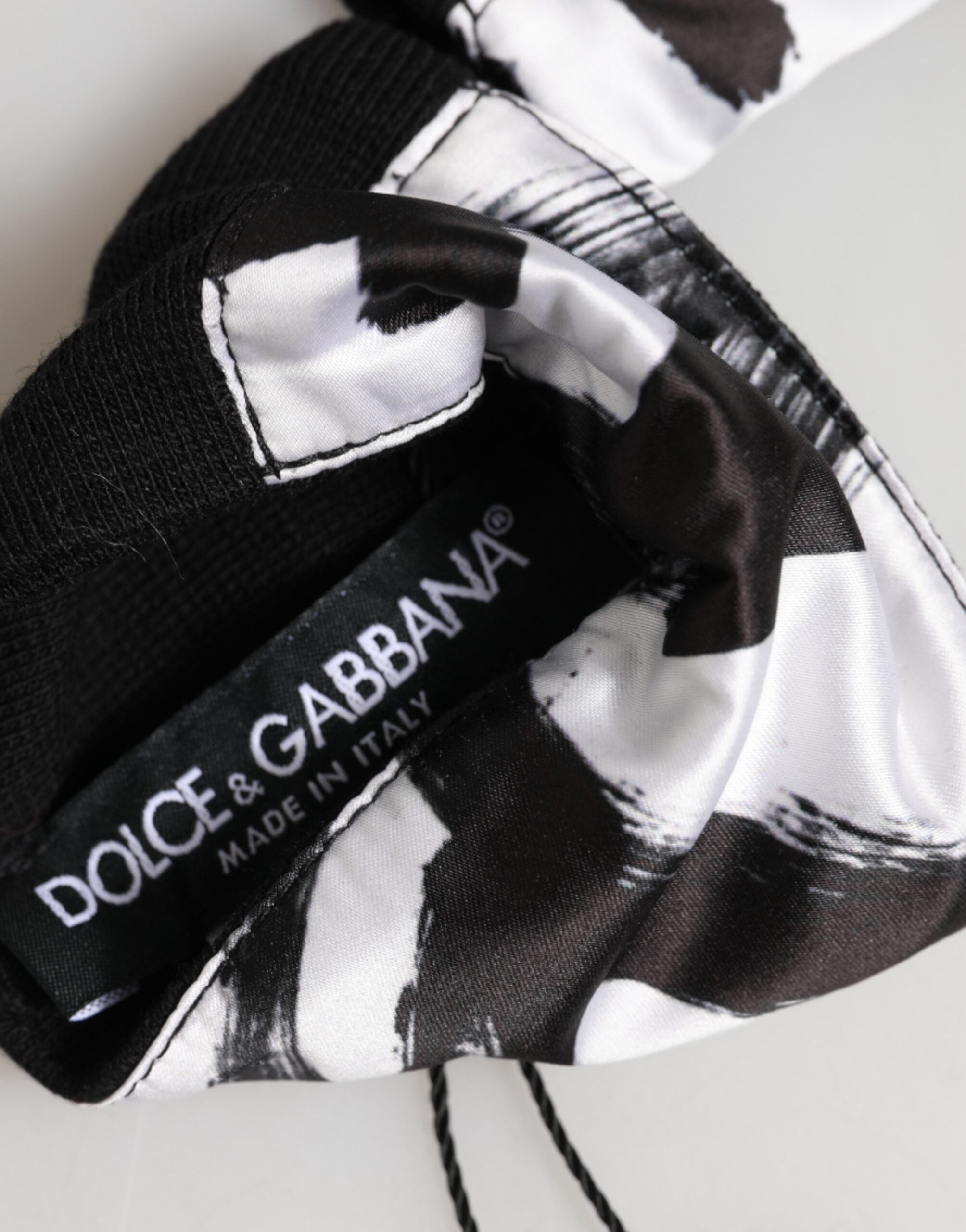 Dolce &amp; Gabbana Sort/Hvid DG Logo Silke 1 Par Armbånd