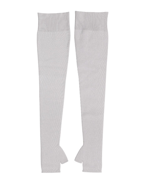 Dolce & Gabbana Gray Virgin Wool Knitted Fingerless Men Gloves