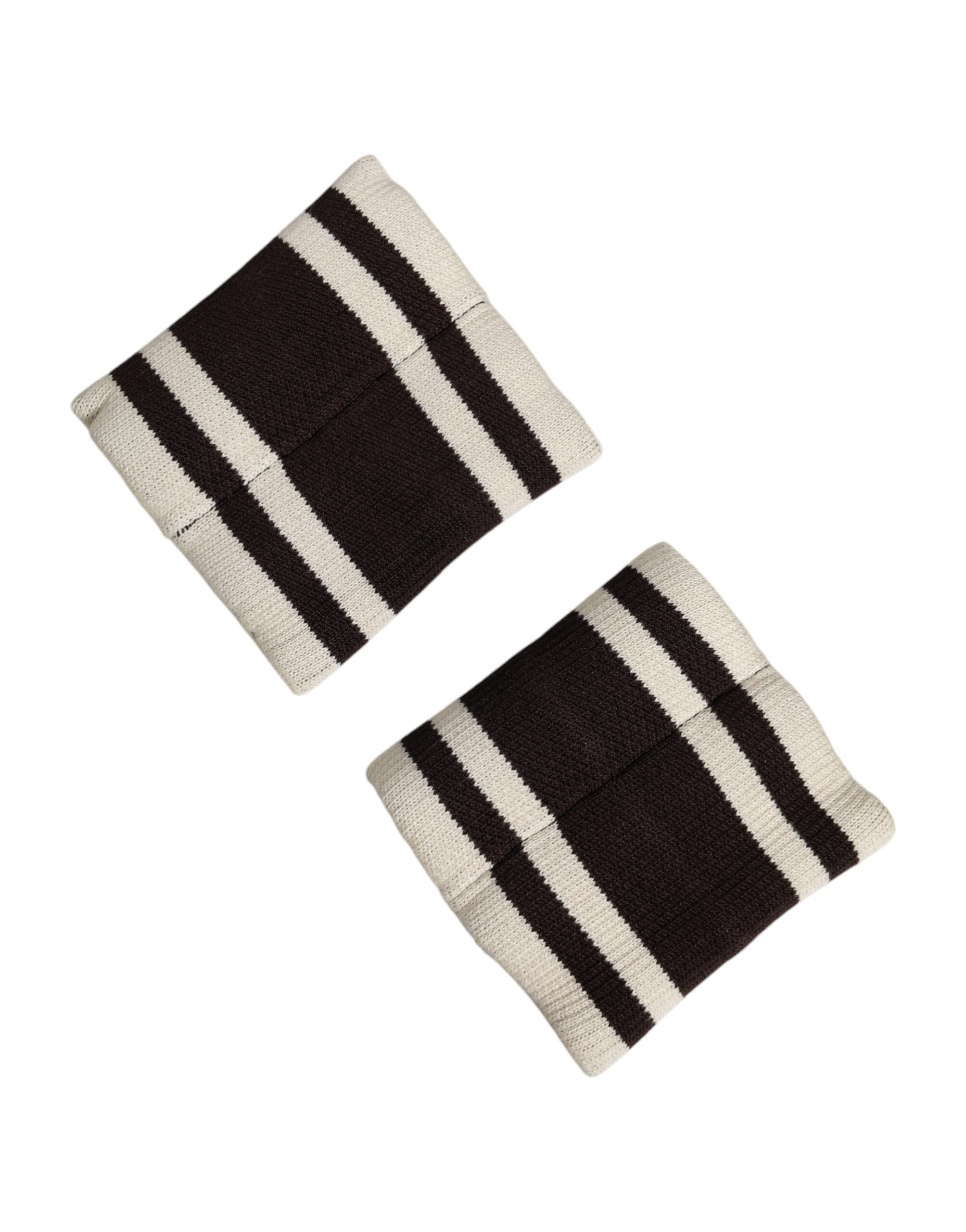 Dolce &amp; Gabbana Sort/Hvid DG Logo Bomuld 1 Par Armbånd