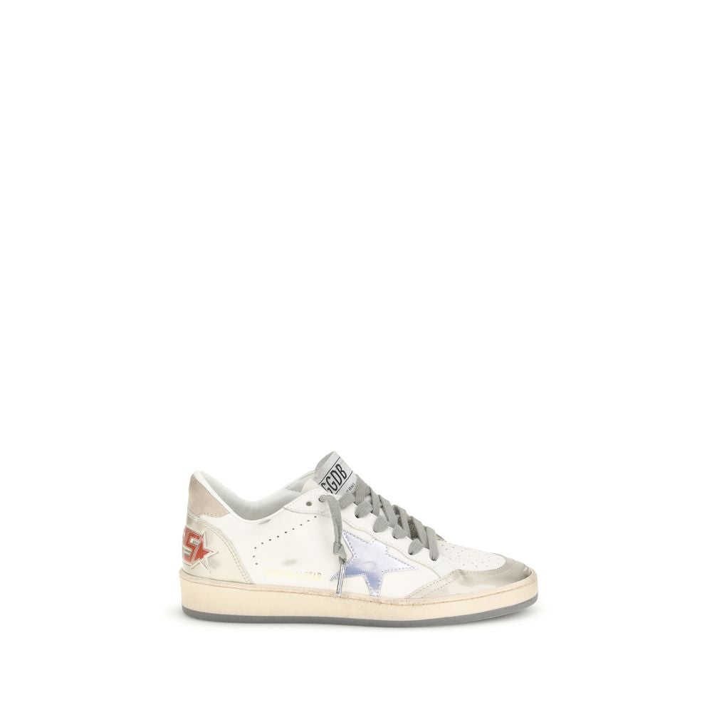 Golden Goose Hvide Lave Sneakers i Læder