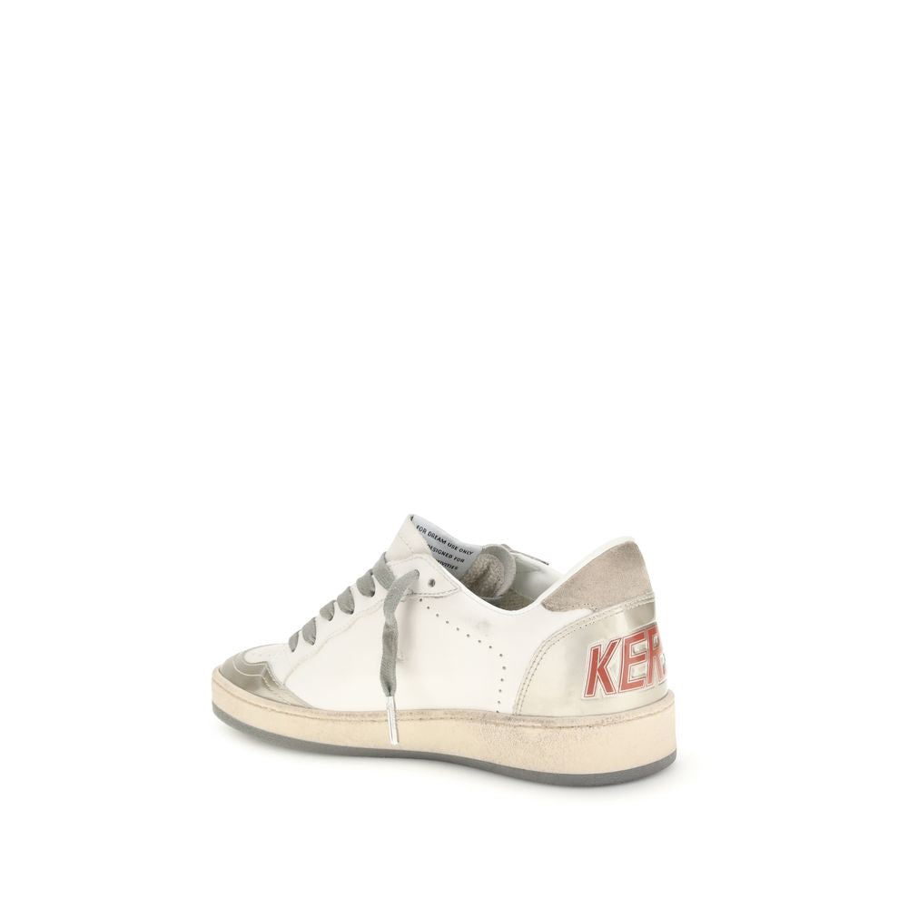 Golden Goose Hvide Lave Sneakers i Læder