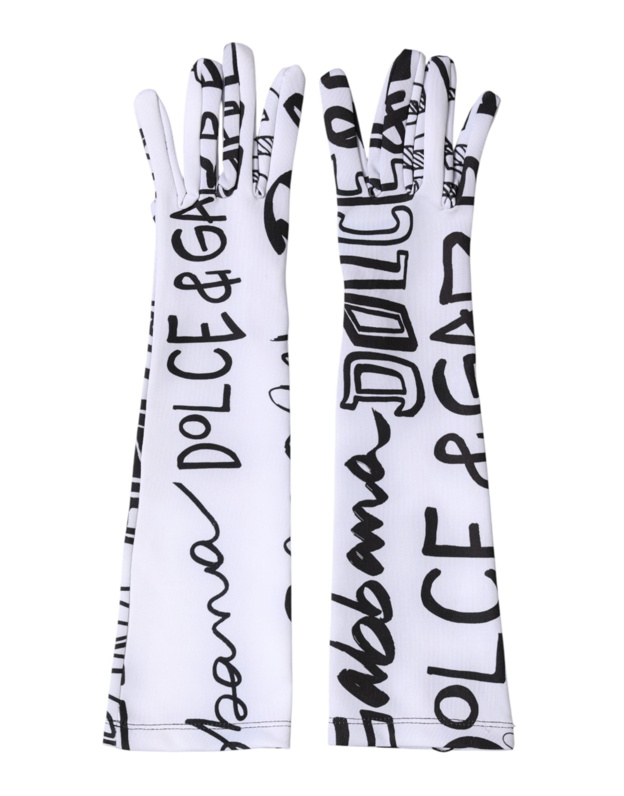 Dolce &amp; Gabbana Sorte Hvide DG Logo Albuelange Vanter