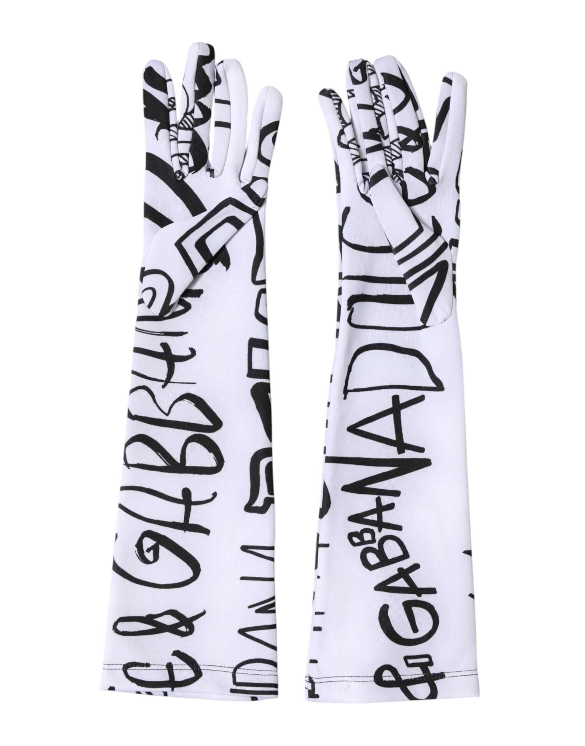Dolce &amp; Gabbana Sorte Hvide DG Logo Albuelange Vanter