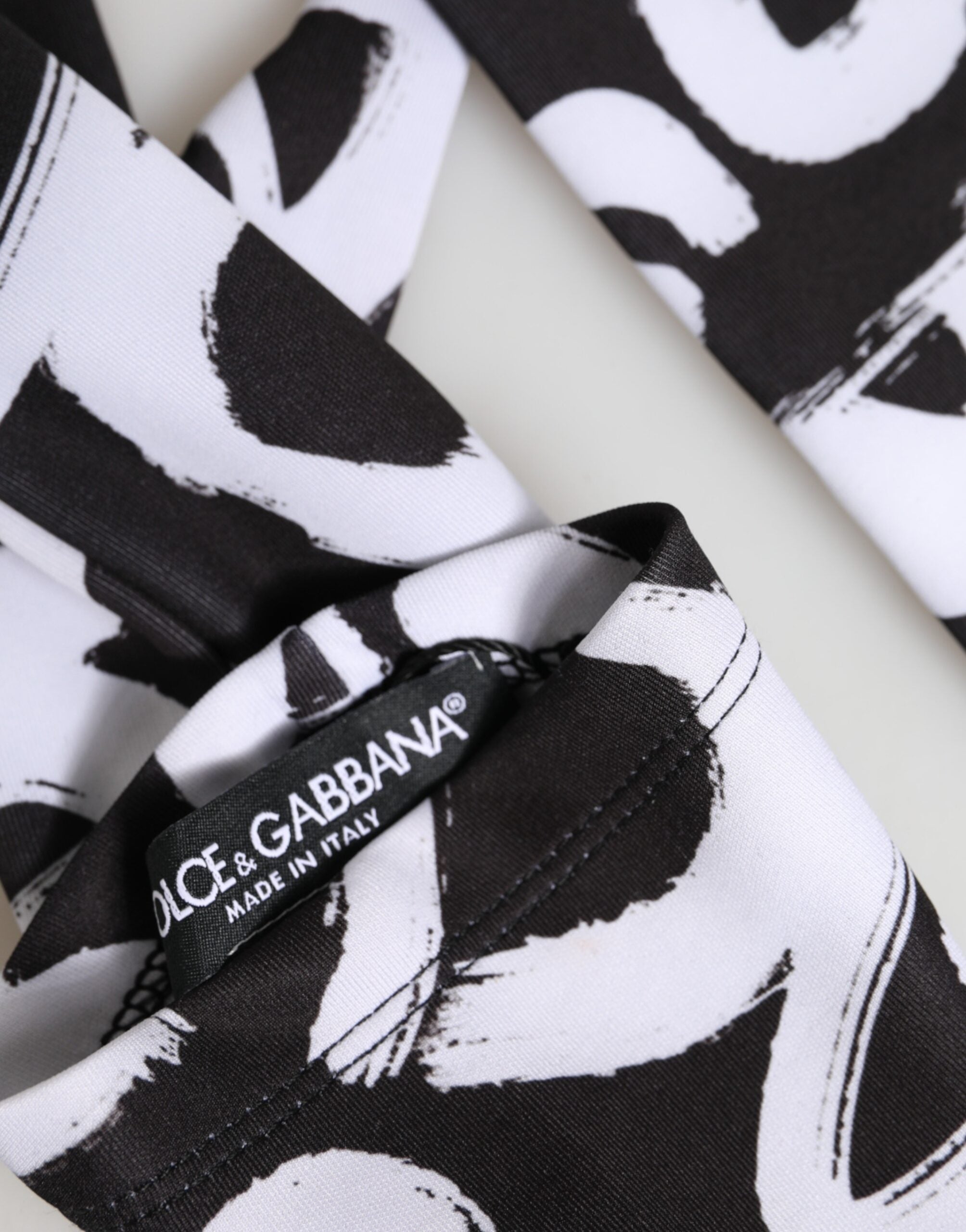 Dolce &amp; Gabbana Sorte Hvide DG Logo Albuelange Vanter
