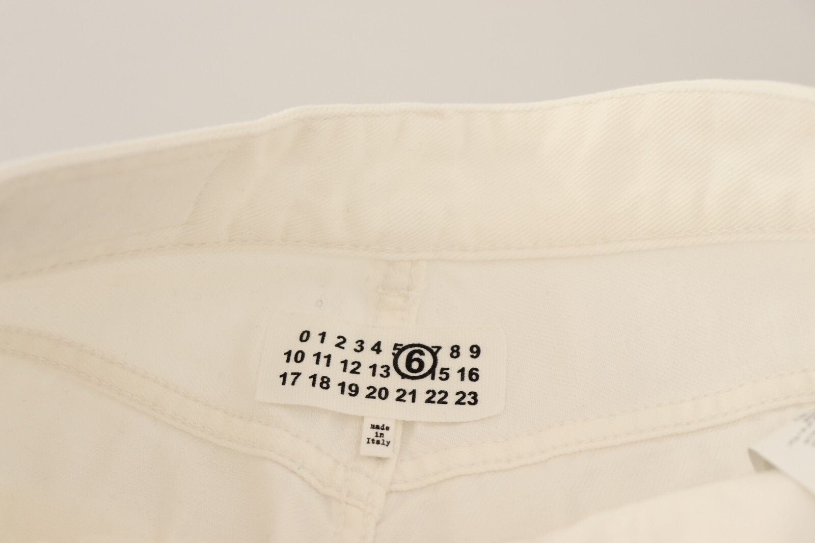 Maison Margiela Hvide Mellemhøj Talje Knælange Bermudashorts