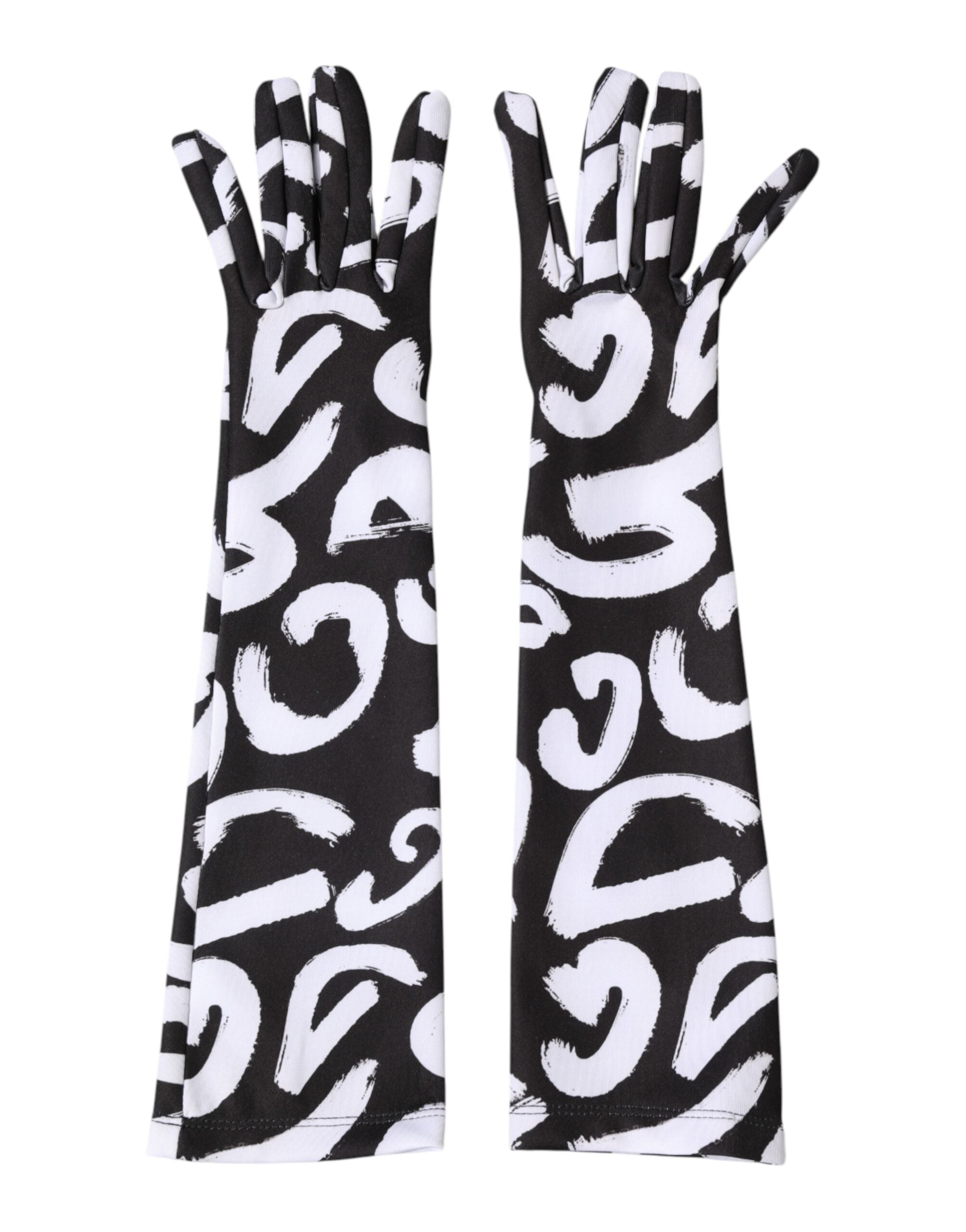 Dolce &amp; Gabbana Sorte Hvide DG Logo Albuelange Vanter