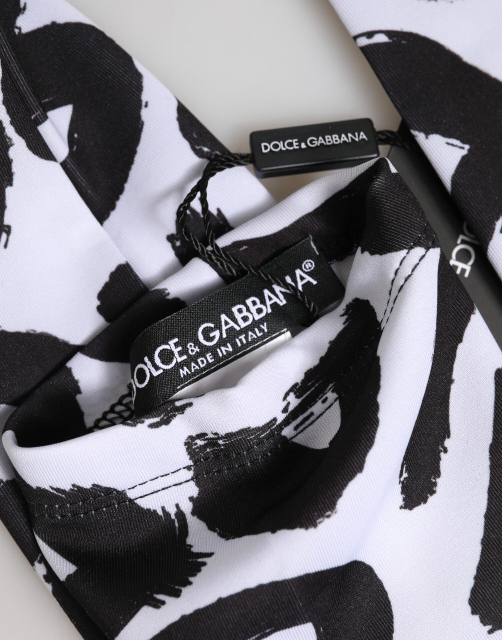 Dolce &amp; Gabbana Sorte Hvide DG Logo Albuelange Vanter