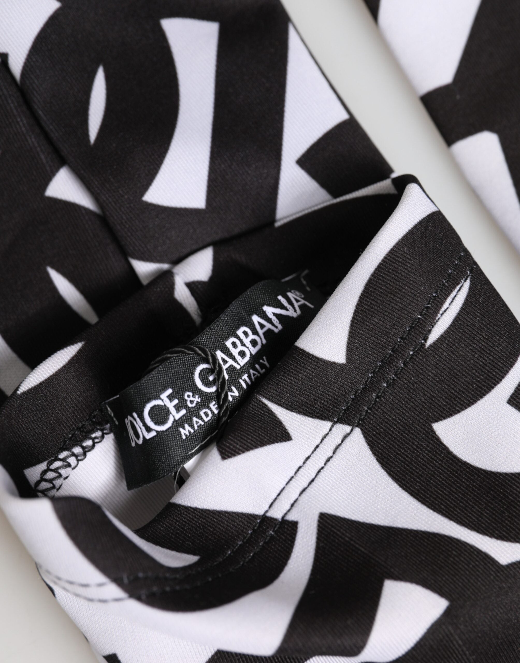 Dolce &amp; Gabbana Sorte Hvide DG Logo Albuelange Vanter