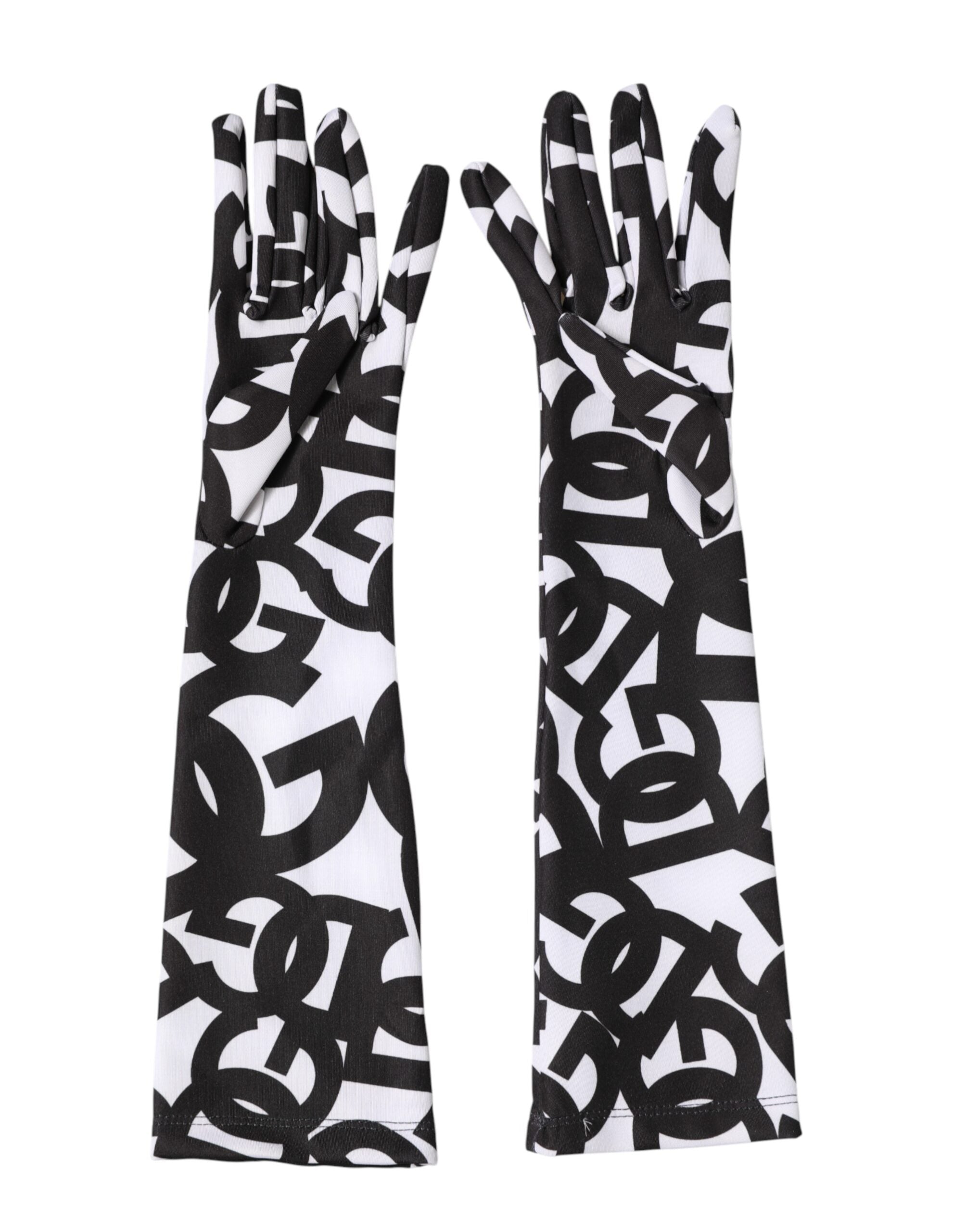 Dolce &amp; Gabbana Sorte Hvide DG Logo Albuelange Vanter