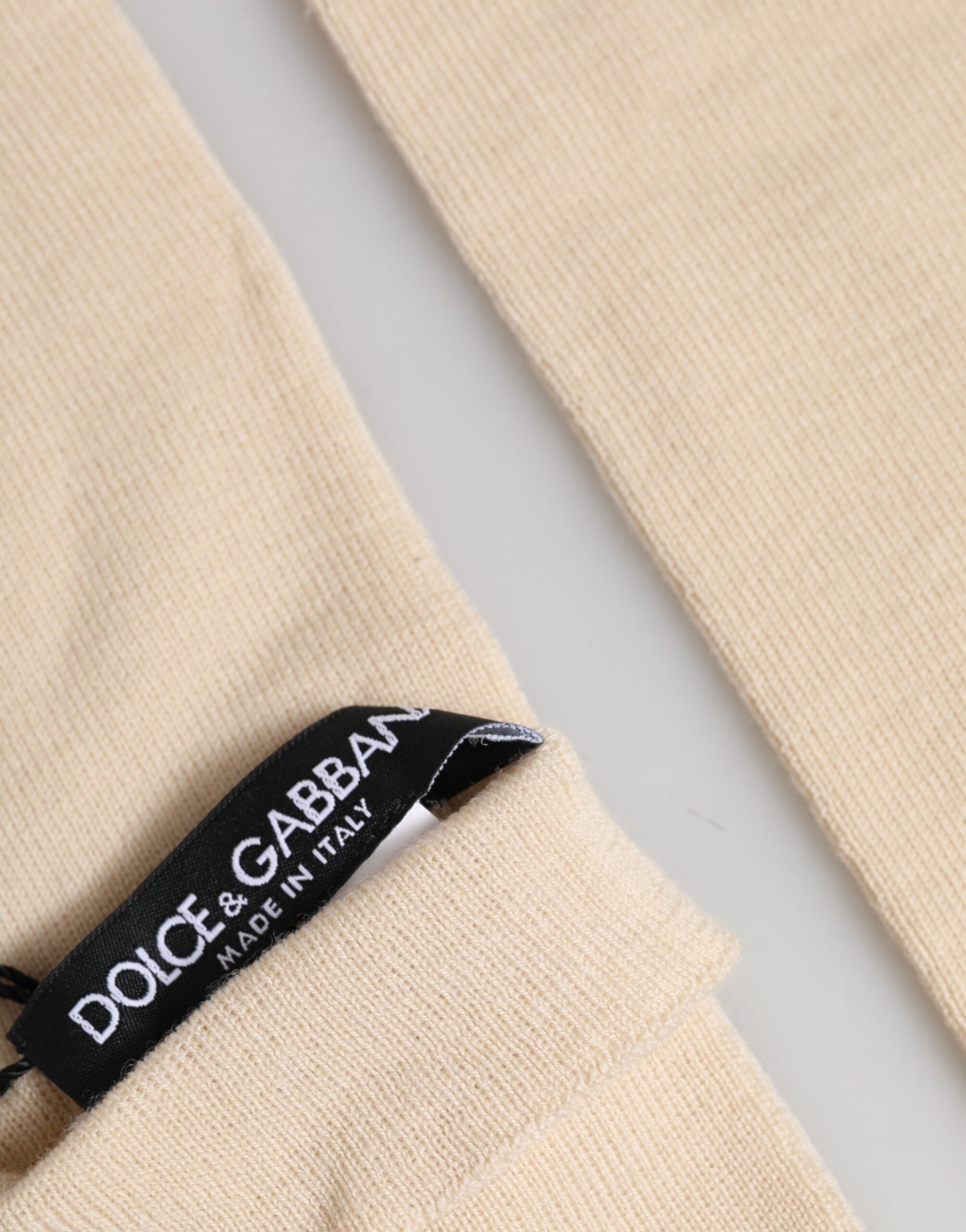 Dolce &amp; Gabbana Beige Ull Fingerlösa Armbågslånga Damhandskar