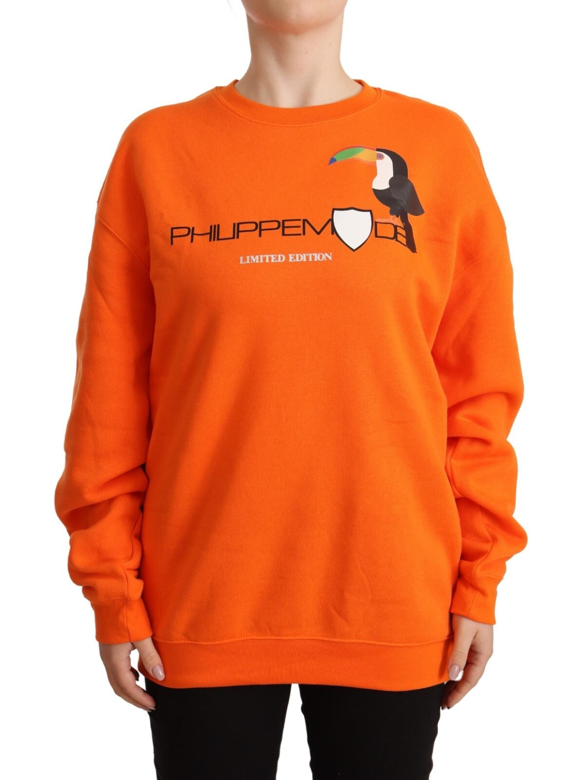Philippe Model Orange Printet Langærmet Pullover