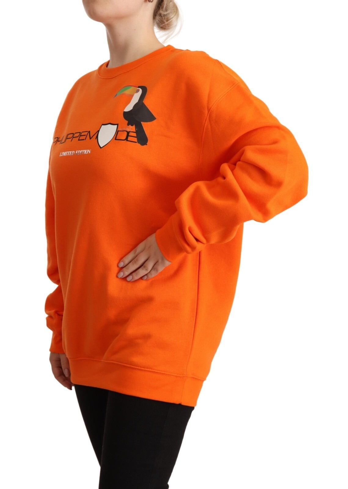 Philippe Model Orange Printet Langærmet Pullover