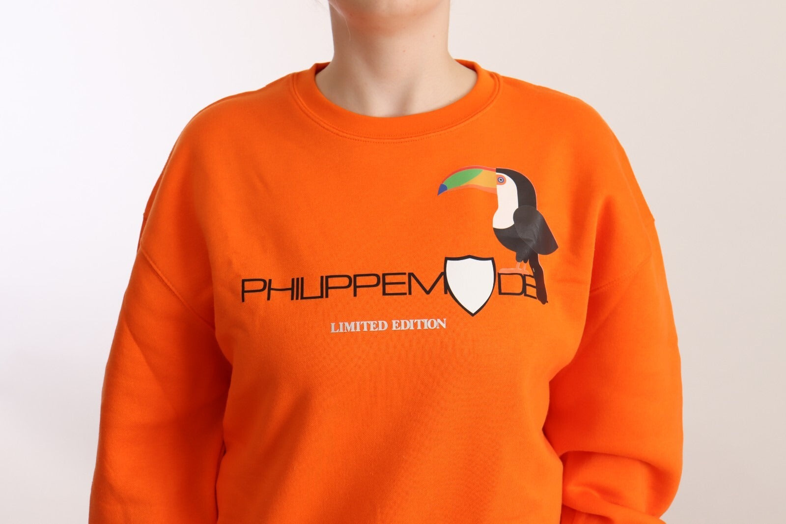 Philippe Model Orange Printet Langærmet Pullover