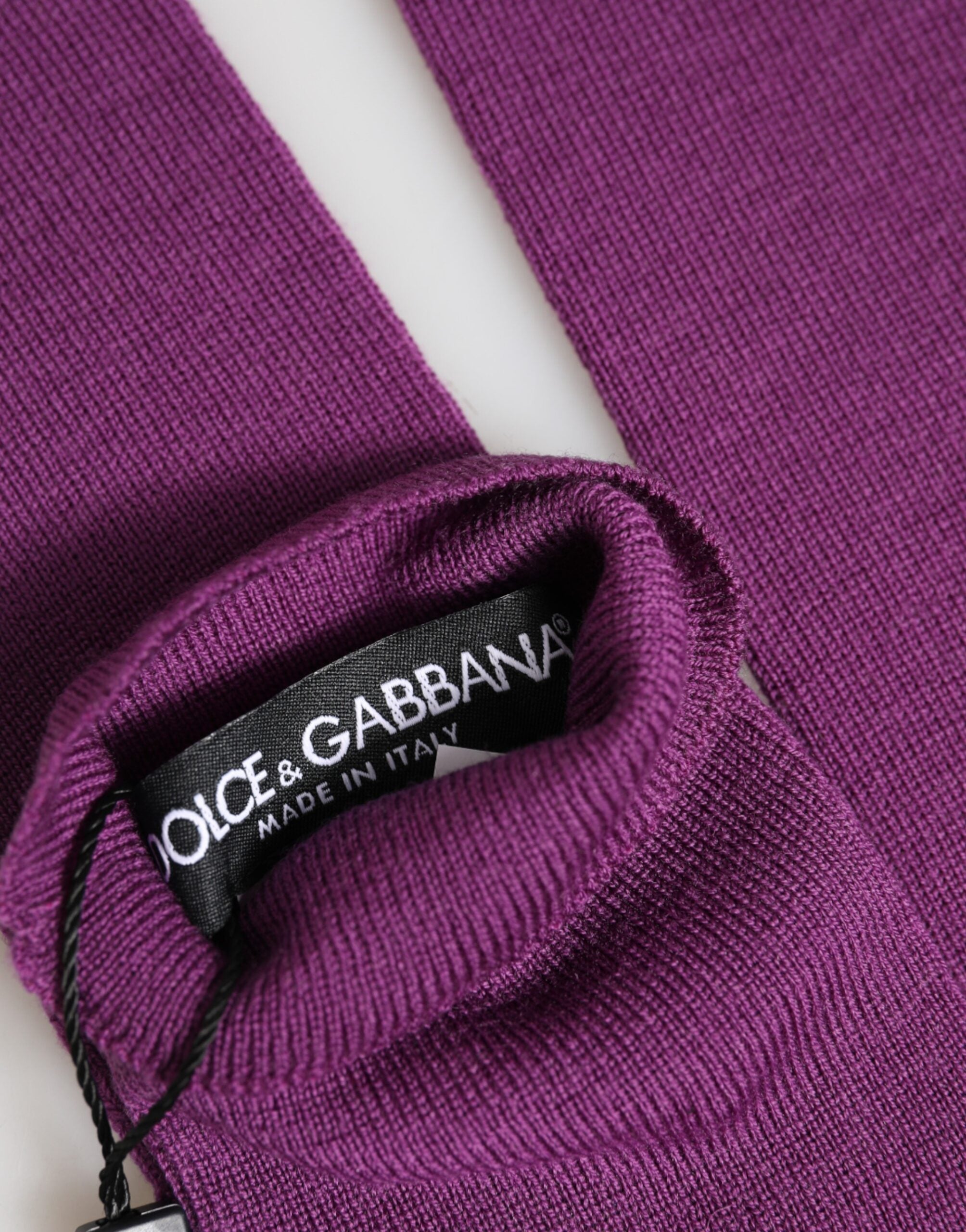 Dolce &amp; Gabbana Lilla Uld Fingerløse Albuelange Damehandsker One Size