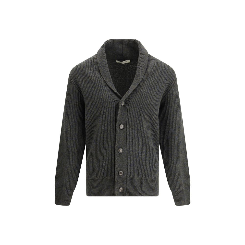 Brooksfield Grøn Fleece Uldcardigan