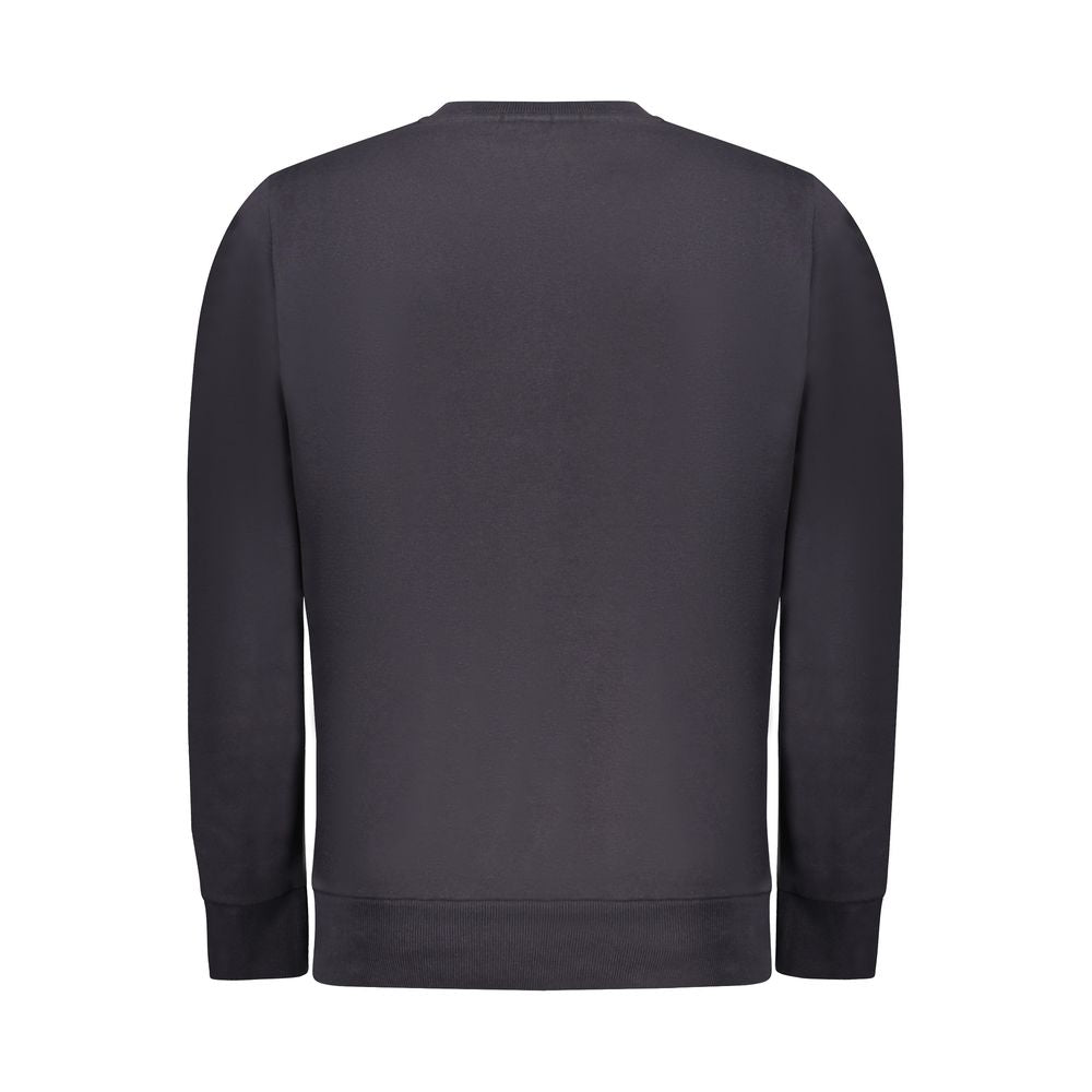 Riffel blå bomuldstrøje til mænd