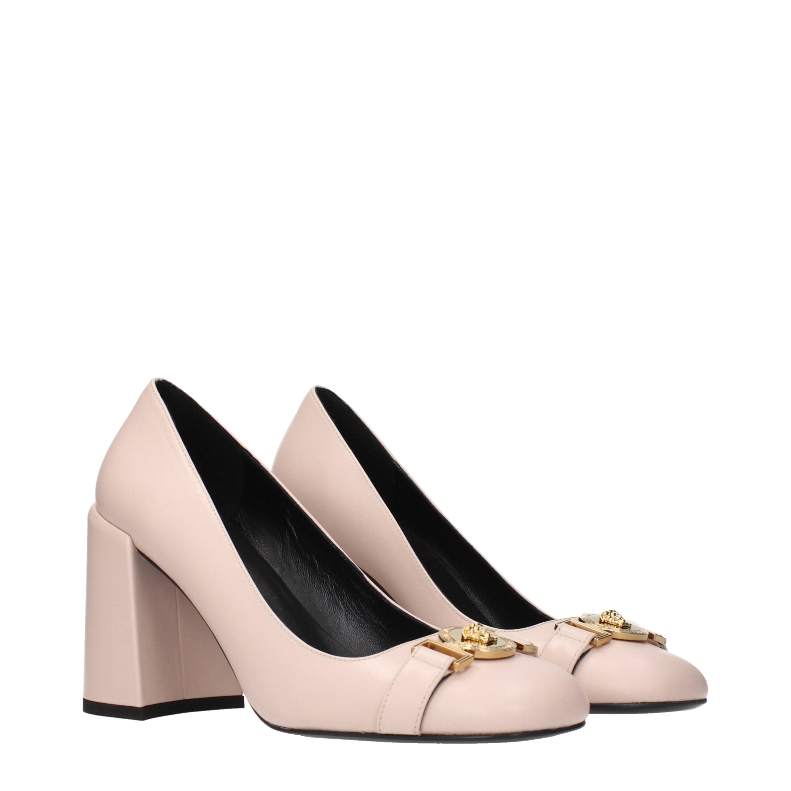 Versace Pink Læder Højhælede Pumps