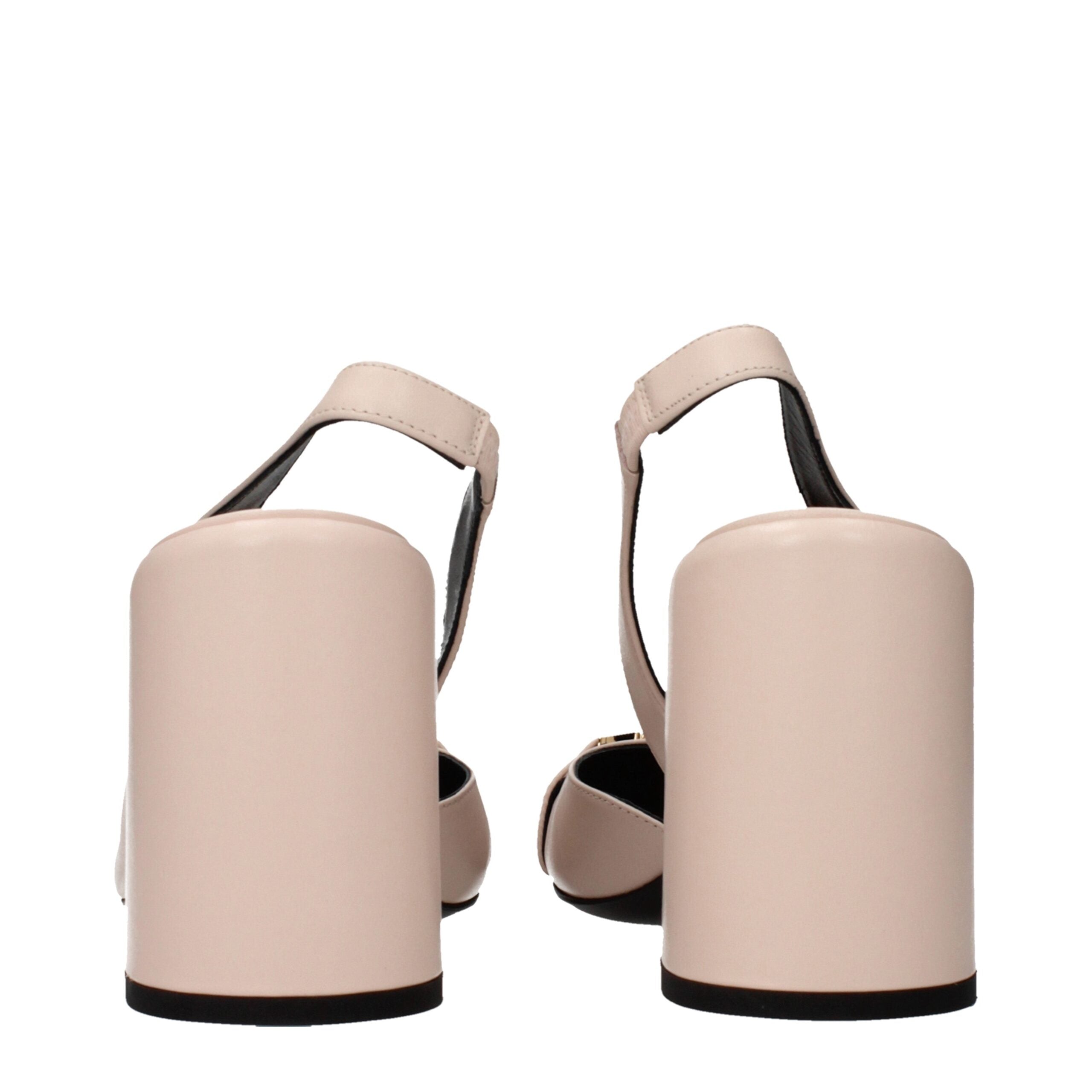 Versace lyserøde pumps i læder med høj hæl