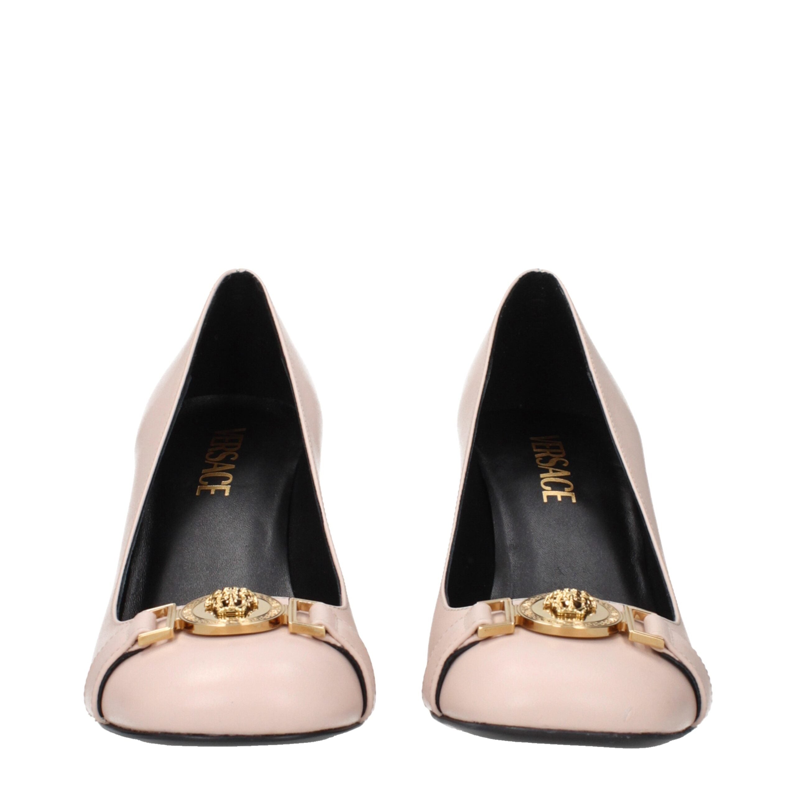 Versace Pink Læder Højhælede Pumps