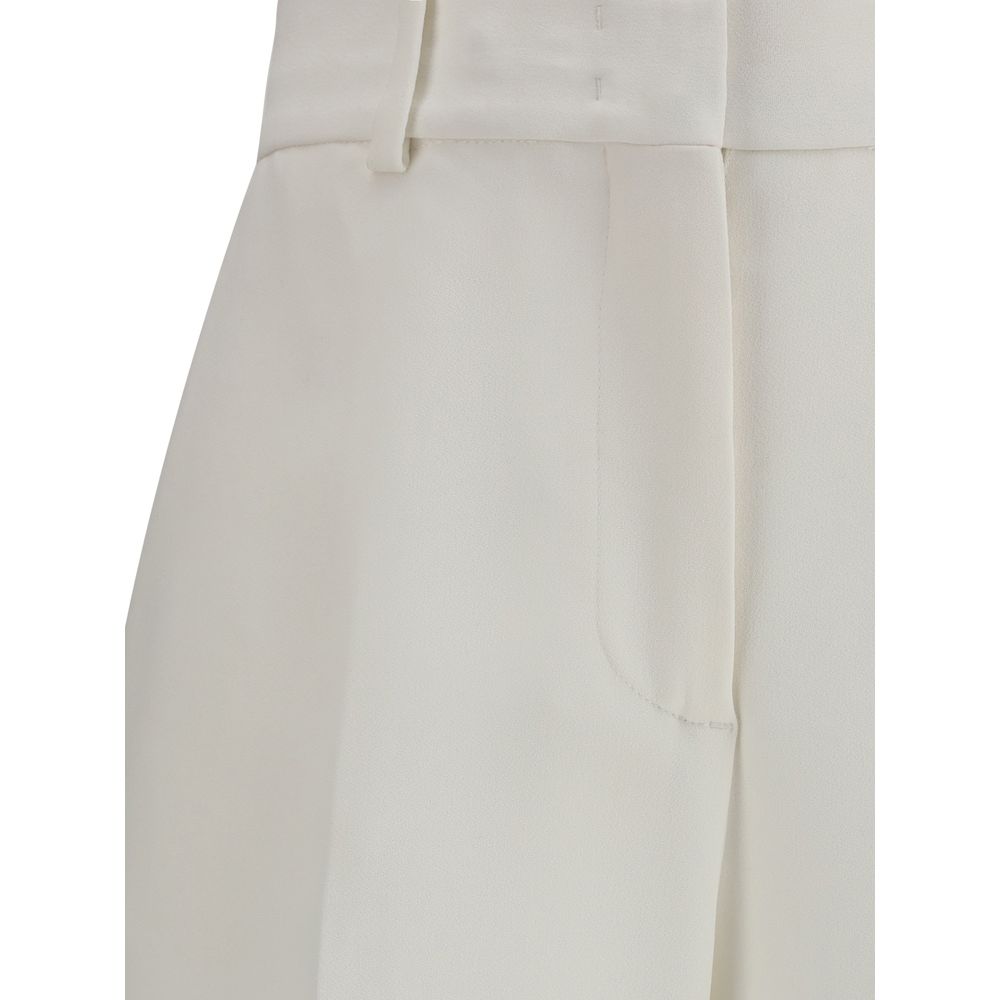 Ermanno Scervino White Viscose Casual Bukser