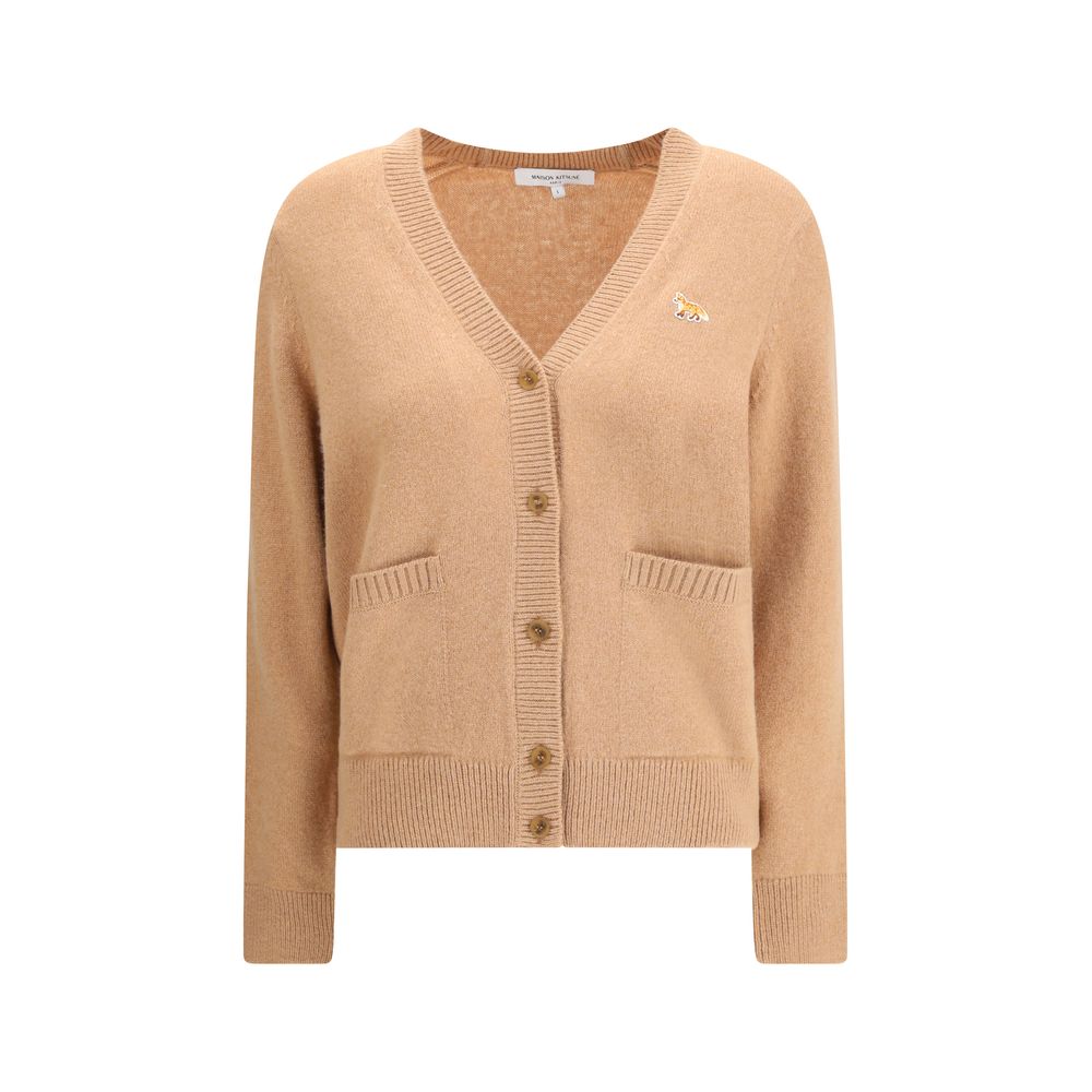 Maison Kitsune Brun Uldcardigan
