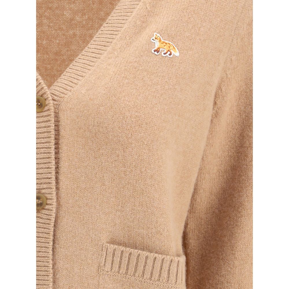 Maison Kitsune Brun Uldcardigan