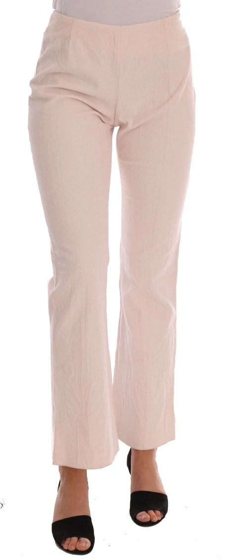 Ermanno Scervino Beige Bomulds Stretch Lige Bukser