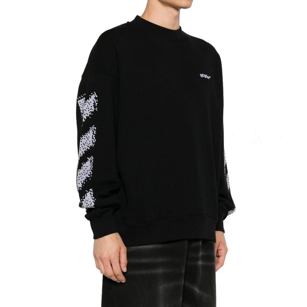 Off-white sort bomulds sweatshirt
