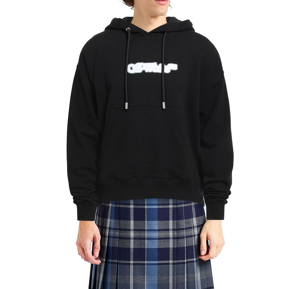Off-white sort bomulds sweatshirt
