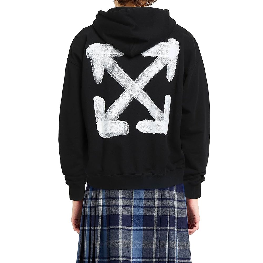 Off-white sort bomulds sweatshirt