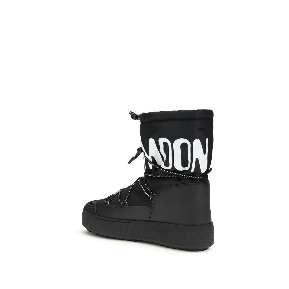Moon Boot Sorte Nylon Snørestøvler