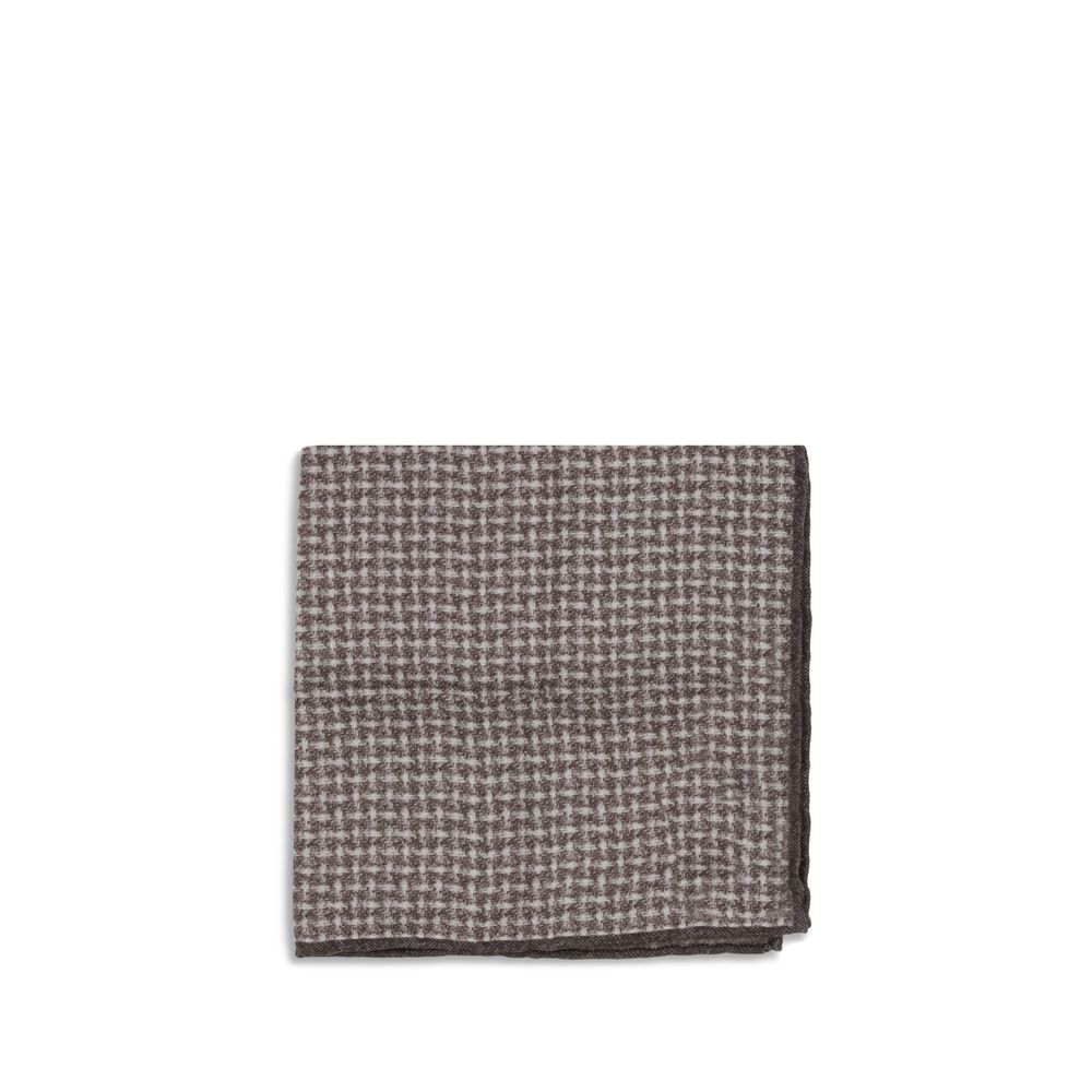 Brunello Cucinelli Brown Silk Scarf