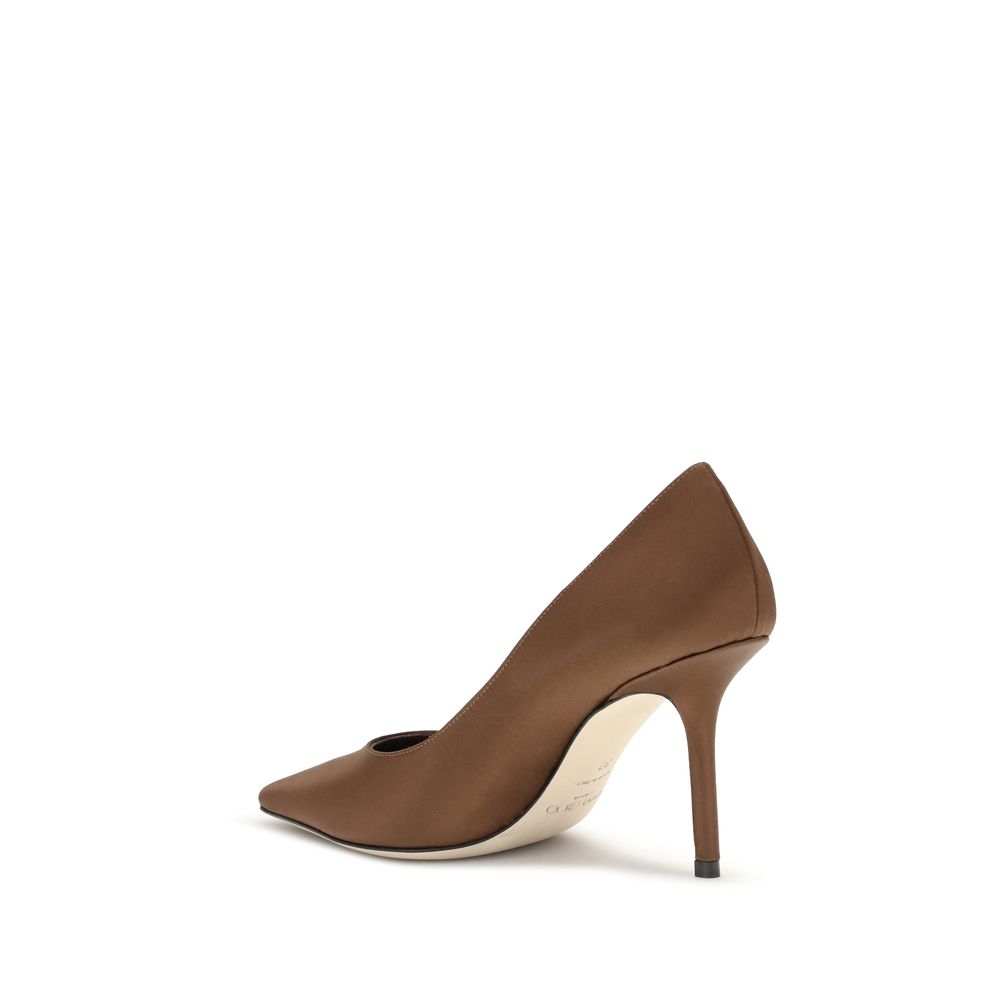 Jimmy Choo Brune Silke Højhælede Pumps