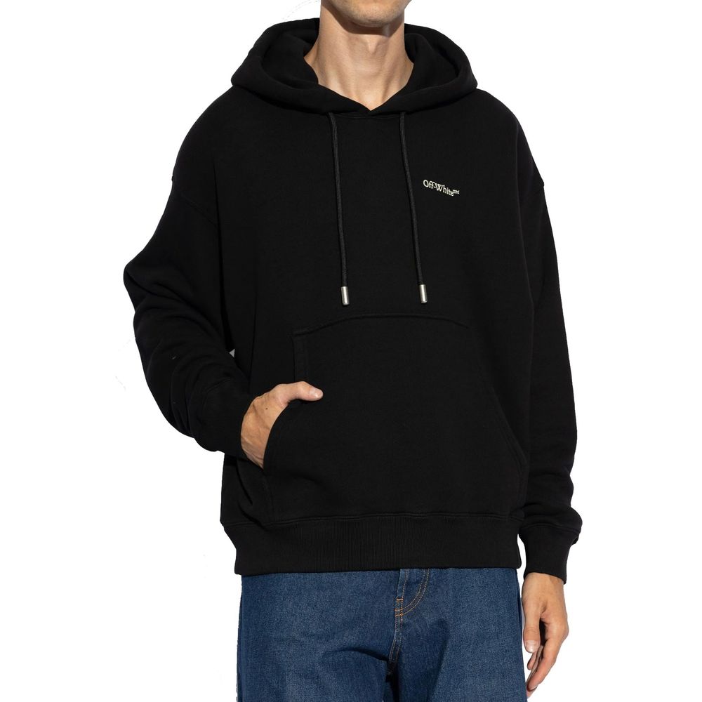Off-white sort bomulds sweatshirt