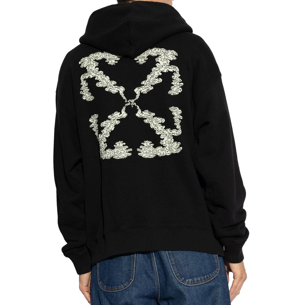 Off-white sort bomulds sweatshirt