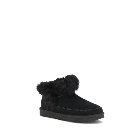 UGG Black Leather Ankle Boots