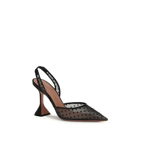 Amina Muaddi sorte polyester platform pumps