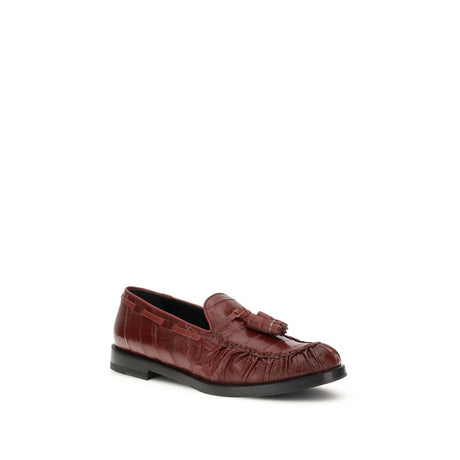 Fratelli Rossetti Bordeaux Gummi Slip-On Loafers