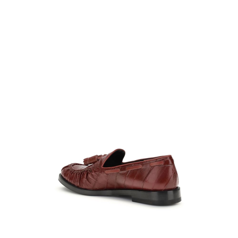 Fratelli Rossetti Bordeaux Gummi Slip-On Loafers