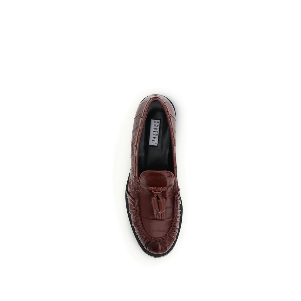 Fratelli Rossetti Bordeaux Gummi Slip-On Loafers