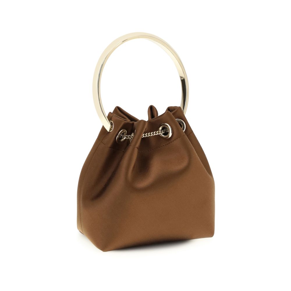 Jimmy Choo Brown Silk Backet Bag
