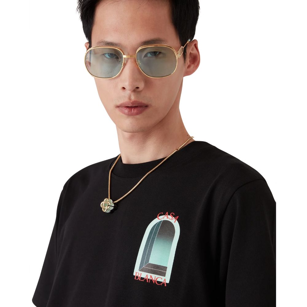 Casablanca T-shirt i sort bomuld