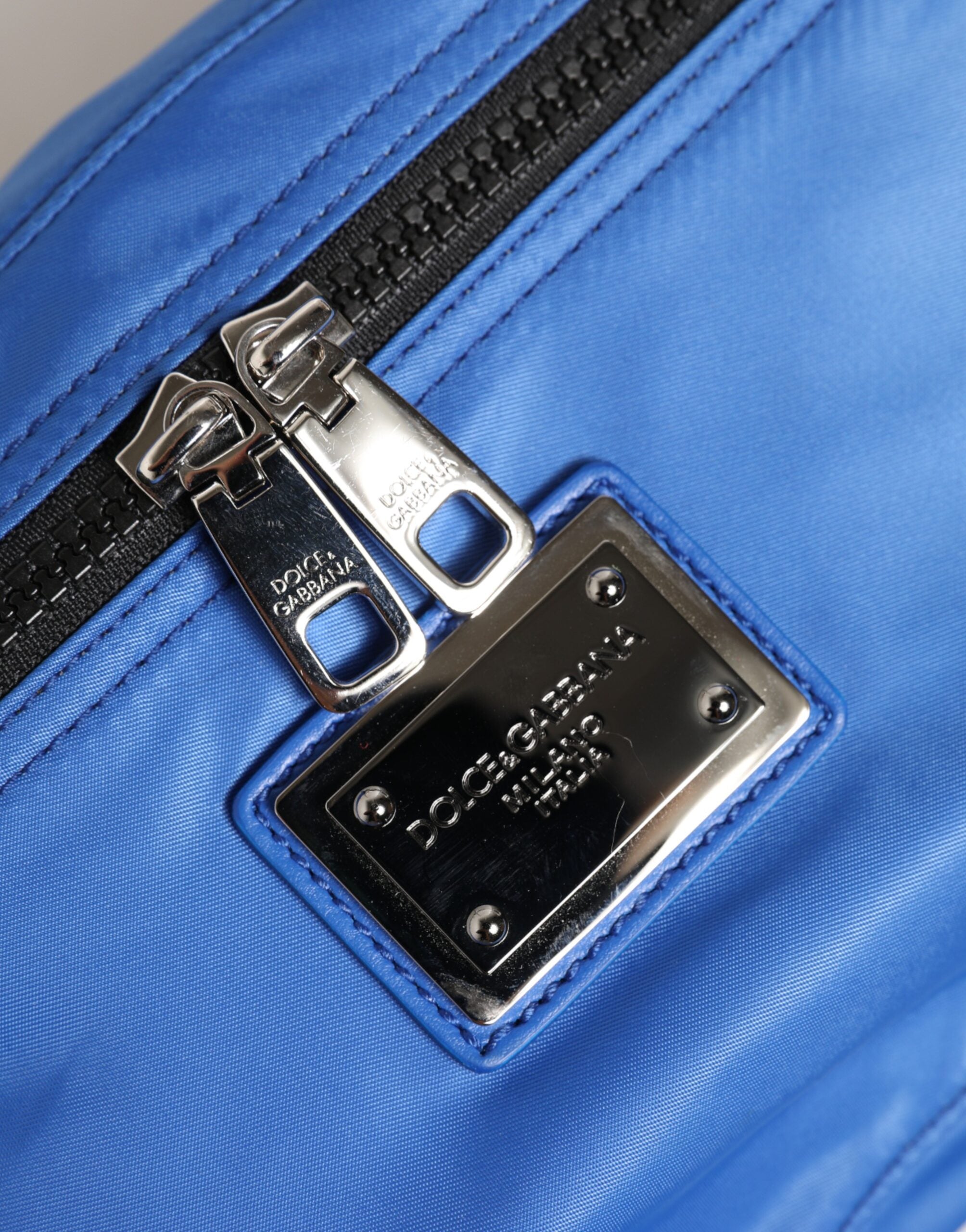 Dolce &amp; Gabbana Blå Logo Plaque Nylon Bæltetaske Herre Borse Taske