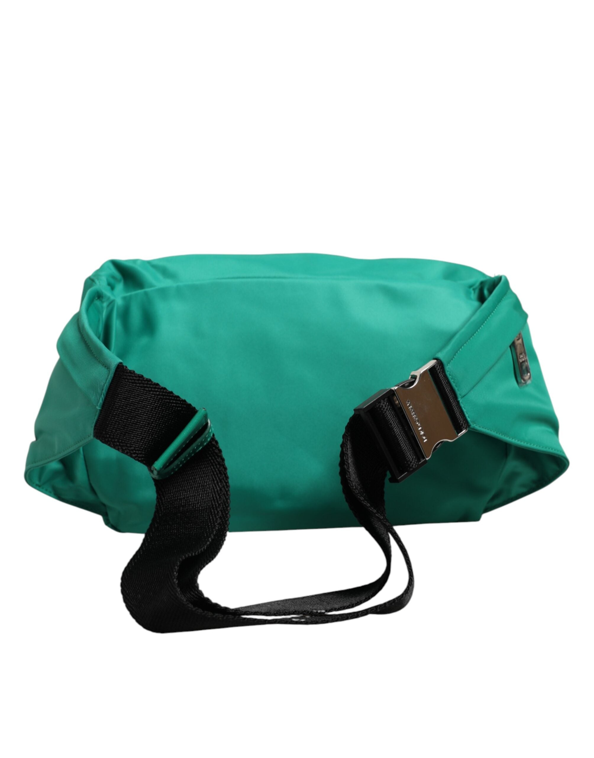 Dolce &amp; Gabbana Grøn Logo Plaque Nylon Bæltetaske Herre Borse Taske