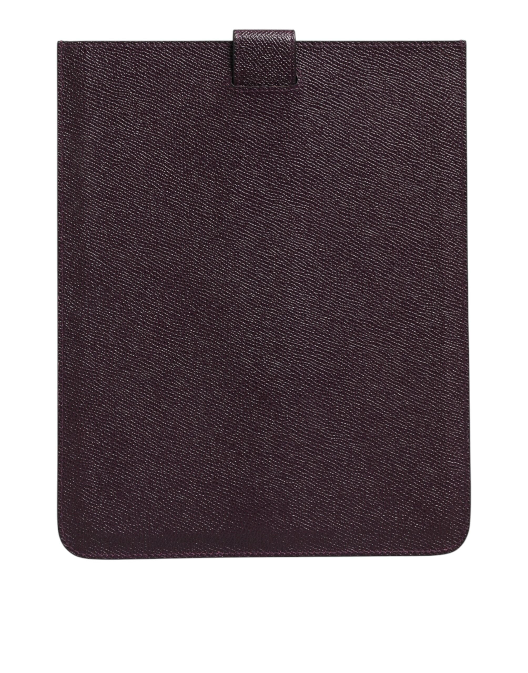 Dolce &amp; Gabbana Mørkebrunt Læder Logo Plaque Cover Tablet Cover
