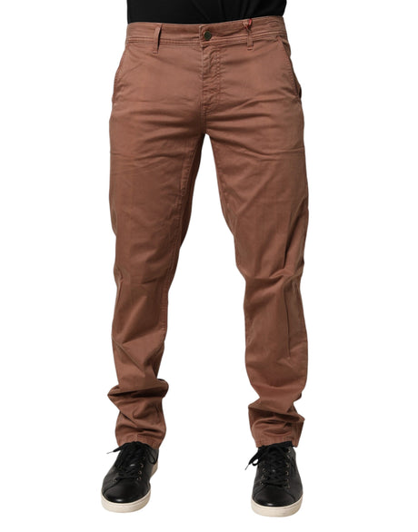 Barba Napoli Brune Mellemhøj Talje Skinny Fit Denim Herrebukser Jeans