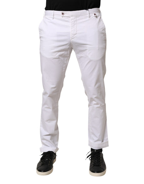 AT.P.CO Hvide bomulds skinny fit mellemhøj talje denimbukser med jeans